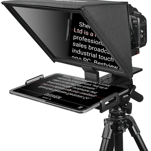 Telepromter + tablet, zestaw  Teleprompter + tablet, set